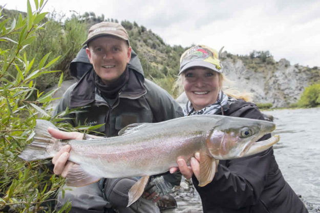 NZ Trout Fishing Photos | Brown & Rainbow Trout Hooked