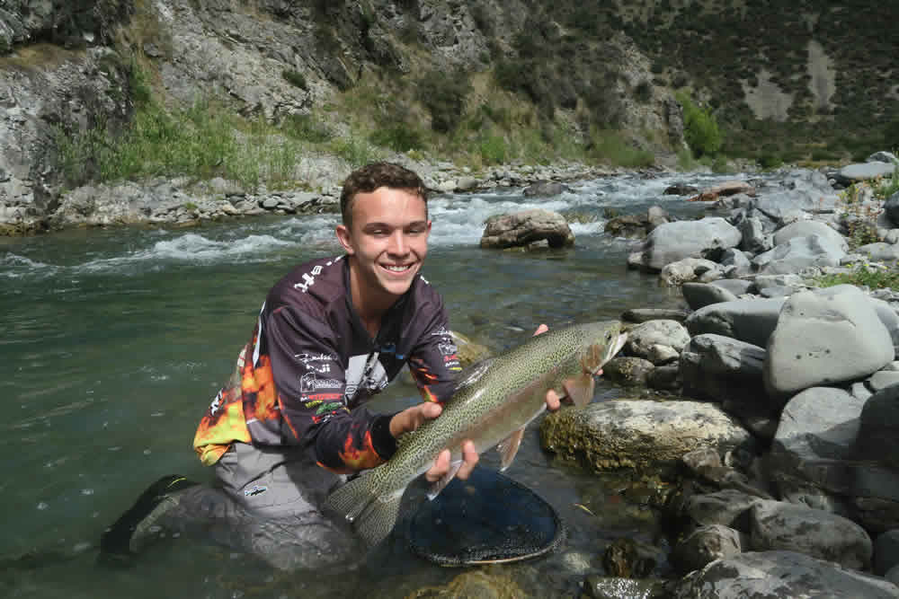 Trout Caught in Crystal Clear River